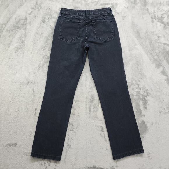 NYDJ Jeans Womens 4 Blue Dark Wash Mid Rise Slim Straight Lift Tuck Technology - Picture 2 of 14